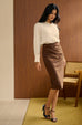 Spring date silky shirt in beige