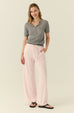Coastal breeze linen pants in pink