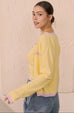 Honey pop knit cardigan in yellow