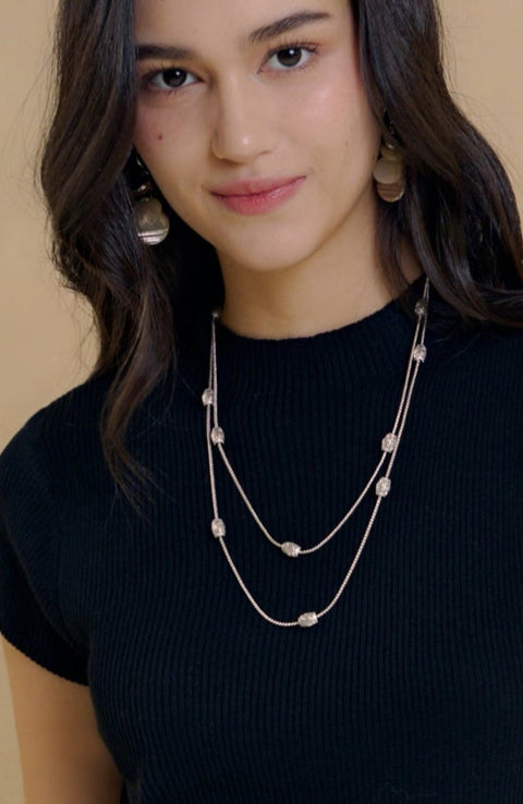 Tender society Sliver Necklace 老花銀色長項鍊