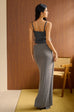 Layering knit vest in grey