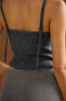 Layering knit vest in grey