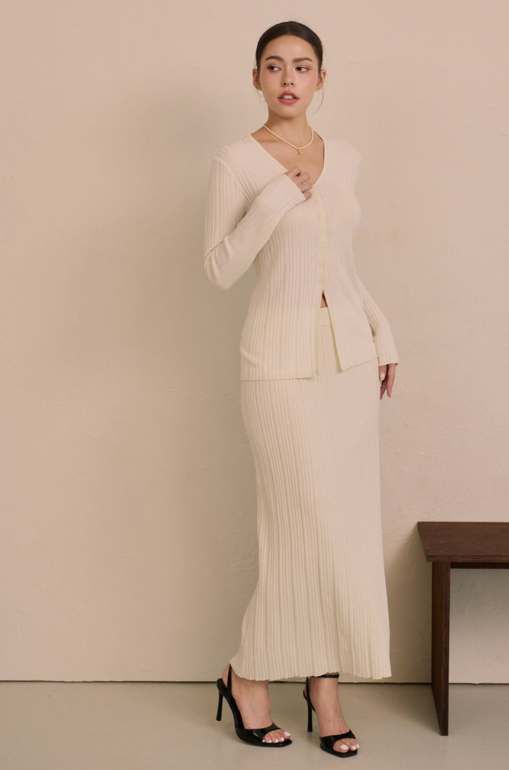 My boo knit skirt in white