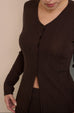 My boo V-neck cardigan in brown