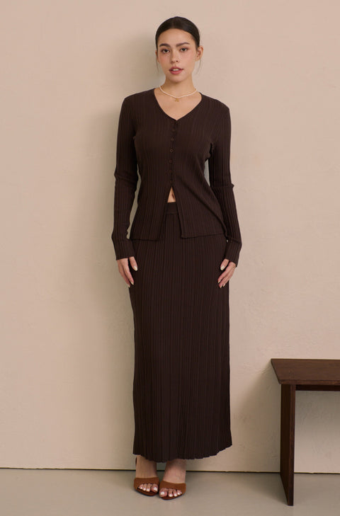 My boo knit skirt in brown