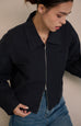 ZIP Minimal jacket in navy blue