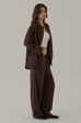 Fall for you elastic wide leg pants in brown