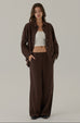 Fall for you elastic wide leg pants in brown