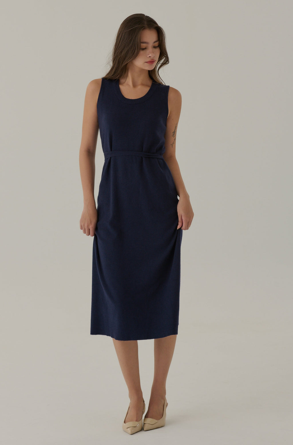 Crush on you knit dress in navy