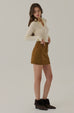 Brooklyn suede skort in caramel