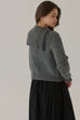 Chilly zip-up knitted jacket in grey