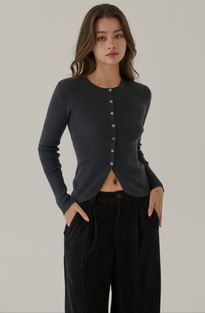 Eyes candy cardigan in grey/red