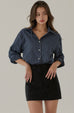 Harbor stripes shirt in navy blue
