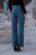 Jingle Bell Flared Jeans in Dark Blue