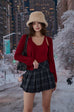 Mistletoe Checkered skirt