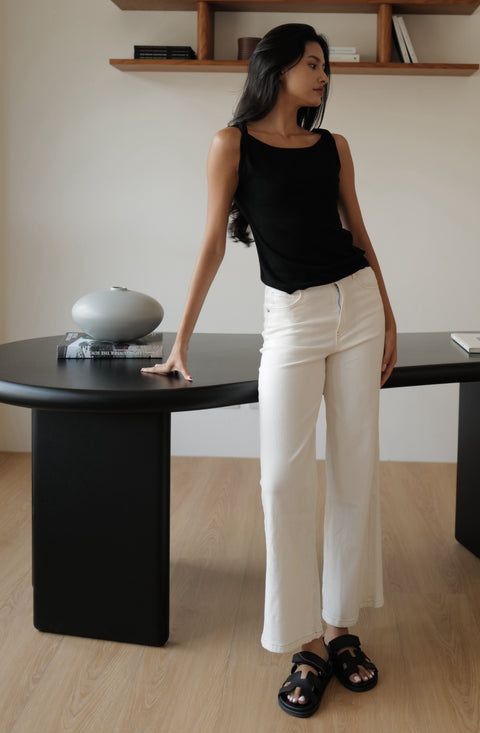 Airflow denim trousers in white