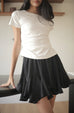 Breezy tulle skirt in black/white