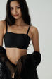Two ways seamless bandeau bra in black