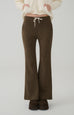 Wool blend flared pants in Green