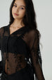 Two ways seamless bandeau bra in black