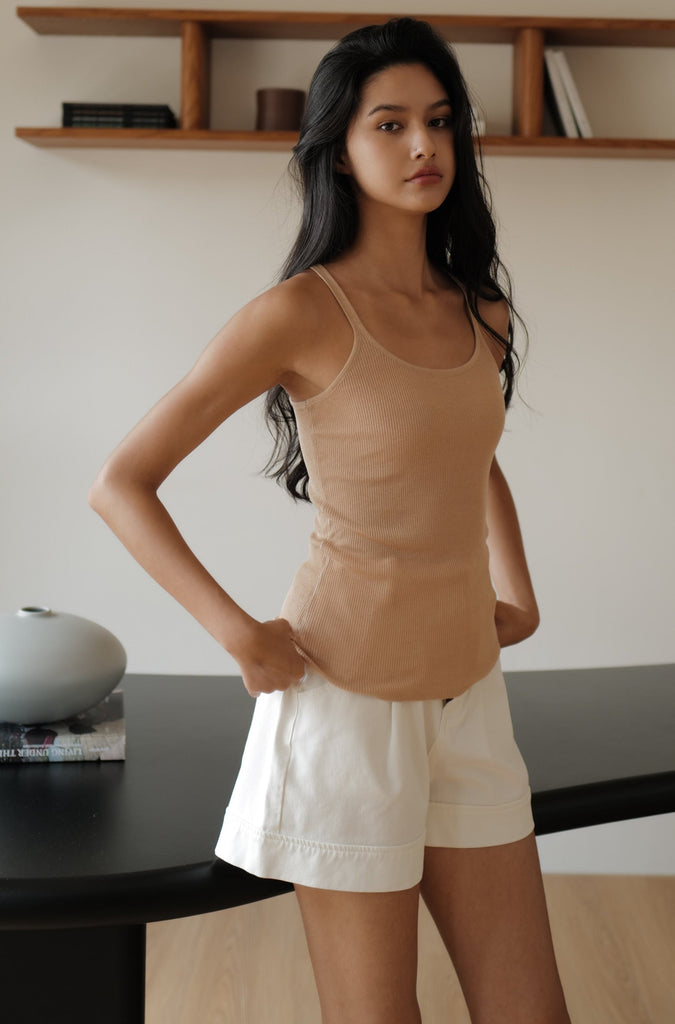 Soft line y-back tank in nude