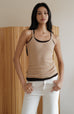 Soft line y-back tank in nude