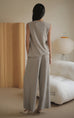 Gemma soft knit wide-leg pants in grey