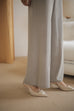 Gemma soft knit wide-leg pants in grey